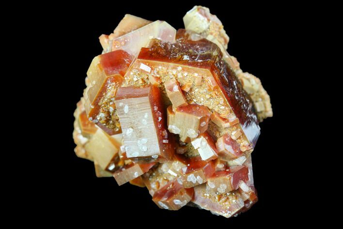Red & Brown Vanadinite Crystal Cluster - Morocco #117729